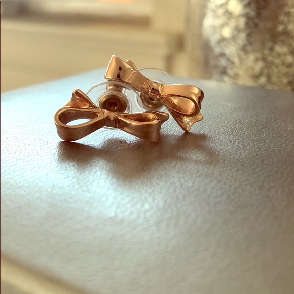 kate spade Jewelry - Kate Spade Rose Gold Bow Stud Earrings